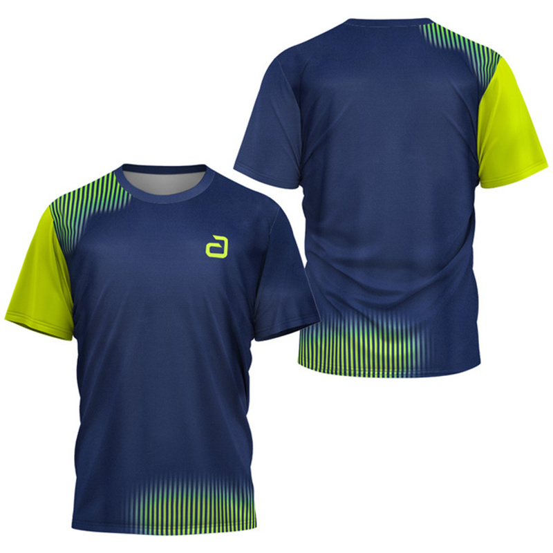 Badminton Jersey - Men Table Tennis T-Shirt Undercurrent Pattern