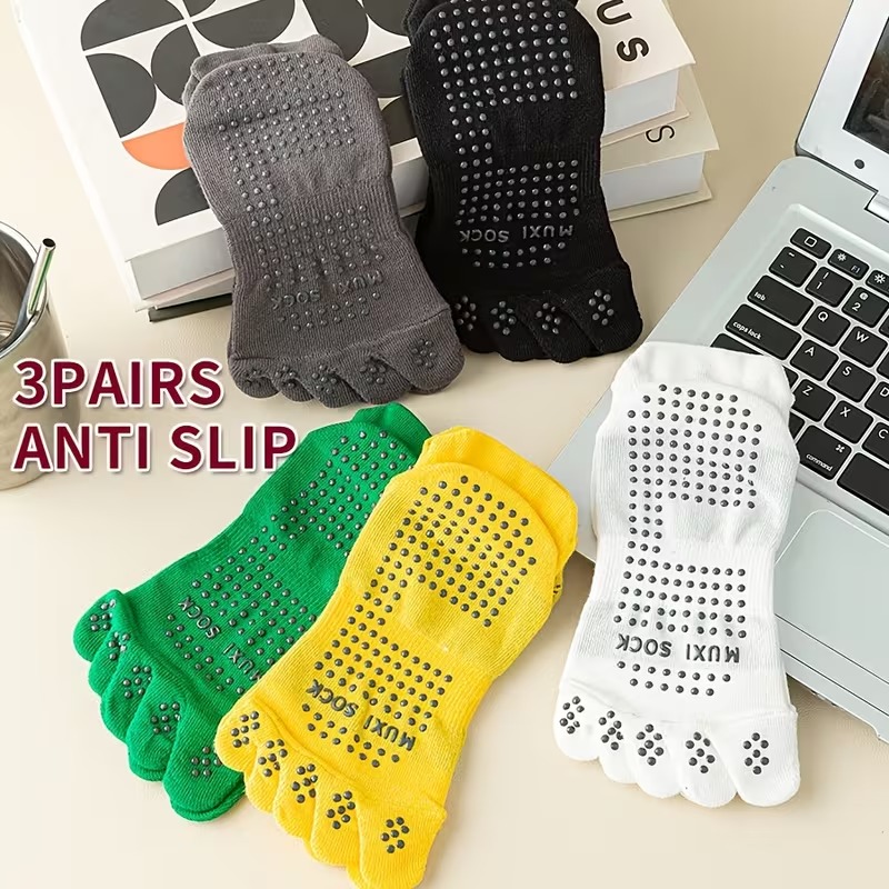 Men's 3-Pair Toe Socks Anti-Sl - огляд і ціна Sports Grip