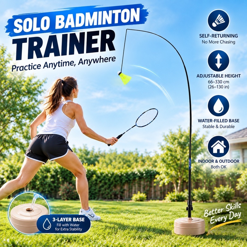 Solo Badminton Trainer Self-Re - огляд і ціна Badminton Shuttlecock
